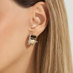 Rivet 0.60 CT Baguette Diamond Rose and White Gold Earrings