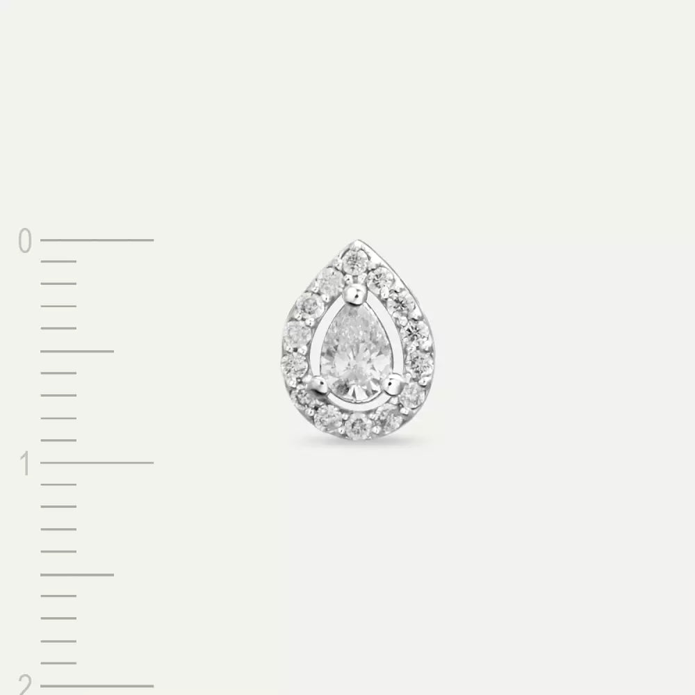 Rosa Diamond-Embellished White Gold Single Earring
