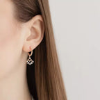 Rosary Brown Diamond Rose Gold Earrings