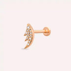 Rose Sharp Pırlanta Taşlı Piercing