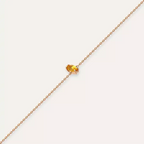 Rose Gold Bracelet with Rosy Yellow Sapphire Stone