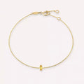 Yellow Gold Bracelet with Rosy Yellow Sapphire