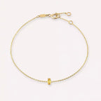 Yellow Gold Bracelet with Rosy Yellow Sapphire
