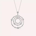 Round Diamond White Gold Necklace