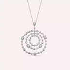 Round Diamond White Gold Necklace