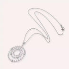 Round Diamond White Gold Necklace