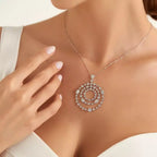 Round Diamond White Gold Necklace