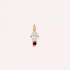 Rubea Red Sapphire and Diamond Hoop Piercing