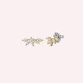 Rumi Diamond Studded Yellow Gold Earring