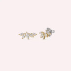 Rumi Diamond Studded Yellow Gold Earring
