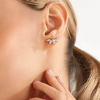 Rumi Diamond Studded Yellow Gold Earring