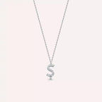 Ş Harf 0.08 CT Pırlanta Taşlı Beyaz Altın Kolye