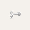 White Gold Piercing with S-Letter Diamond