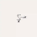 Ş Letter Diamond White Gold Single Earring