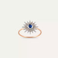 Lumos Sapphire and Brown Diamond Rose Gold Ring