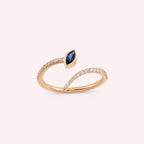 Savia Diamond and Sapphire Rose Gold Ring