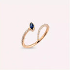 Savia Diamond and Sapphire Rose Gold Ring