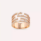 Artem 0.88 CT Baguette Cut Diamond Rose Gold Ring