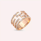 Artem 0.88 CT Baguette Cut Diamond Rose Gold Ring