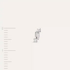 Micra 0.04 CT Baguette Diamond White Gold Mini Single Earring