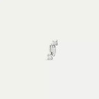 Micra 0.04 CT Baguette Diamond White Gold Mini Single Earring