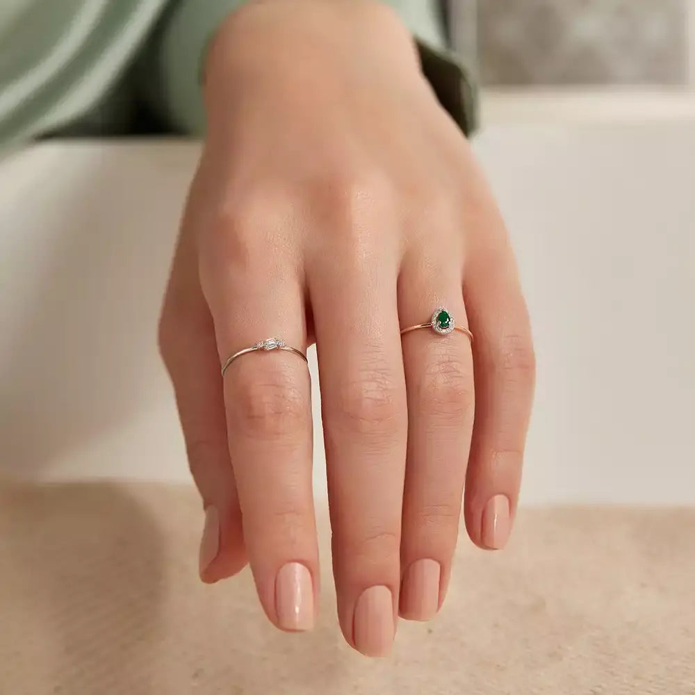Micra 0.06 CT Diamond White Gold Ring