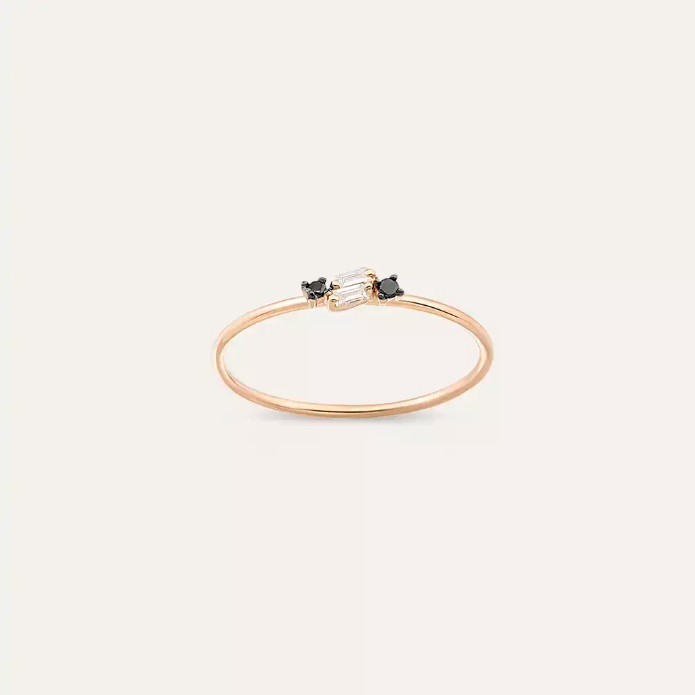 Micra 0.06 CT Black Diamond Ring