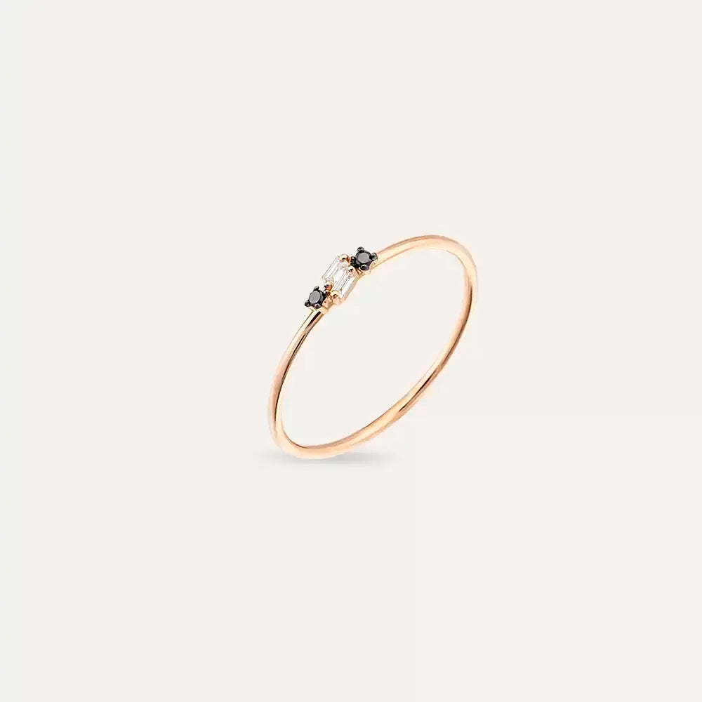 Micra 0.06 CT Black Diamond Ring