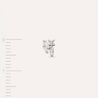 Micra 0.08 CT Baguette Diamond White Gold Mini Single Earring