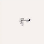 Micra 0.08 CT Baguette Diamond White Gold Mini Single Earring