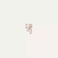 Micra 0.08 CT Baguette Diamond Rose Gold Mini Single Earring