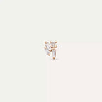 Micra 0.08 CT Baguette Diamond Rose Gold Mini Single Earring