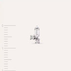Micra 0.09 CT Baguette Diamond White Gold Mini Single Earring