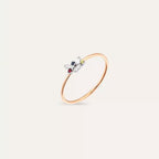 Micra 0.09 CT Multicolor Safir ve Baget Pırlanta Taşlı Yüzük