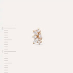 Micra 0.10 CT Baguette Diamond Rose Gold Mini Single Earring