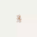 Micra 0.10 CT Baguette Diamond Rose Gold Mini Single Earring
