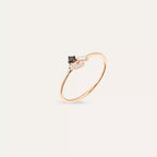 Micra 0.10 CT Black Diamond Rose Gold Ring