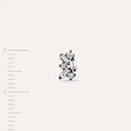 Micra 0.12 CT Baguette Diamond White Gold Mini Single Earring