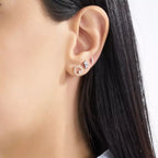 Micra 0.12 CT Baguette Diamond White Gold Mini Single Earring
