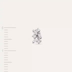 Micra 0.13 CT Baguette Diamond White Gold Mini Single Earring