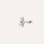 Micra 0.13 CT Baguette Diamond White Gold Mini Single Earring