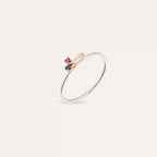Micra 0.13 CT Multi-Color Sapphire and Black Diamond Ring