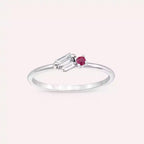 Micra 0.18 CT Ruby and Diamond White Gold Ring