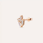 Micra 0.20 CT Baguette Diamond Rose Gold Mini Single Earring
