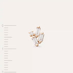 Micra 0.20 CT Baguette Diamond Rose Gold Mini Single Earring