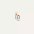 Micra Baguette Diamond Rose Gold Mini Single Earring