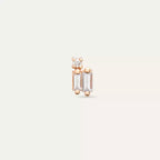 Micra Baguette Diamond Rose Gold Mini Single Earring