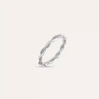 Seren Diamond White Gold Spiral Ring