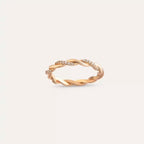 Seren Diamond Rose Gold Spiral Ring