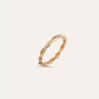 Seren Diamond Rose Gold Spiral Ring